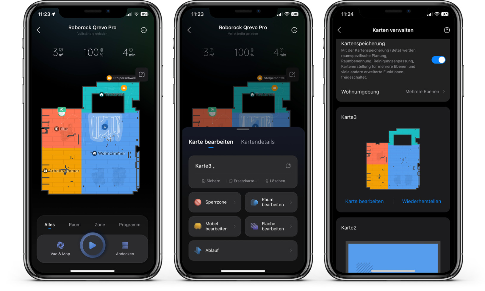 Roborock Qrevo Pro - App - Karte