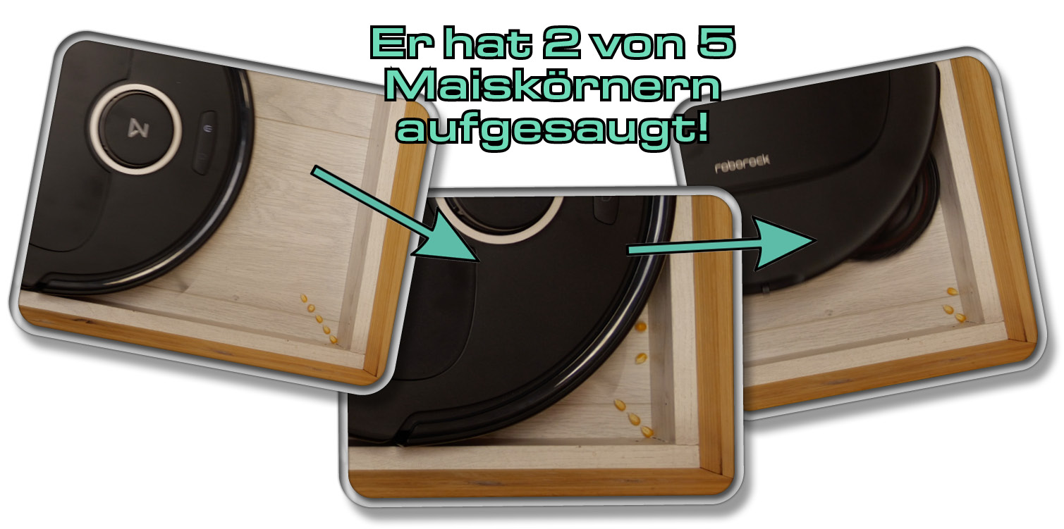 Roborock Qrevo Pro - Die gemessene Saugleistung in Ecken