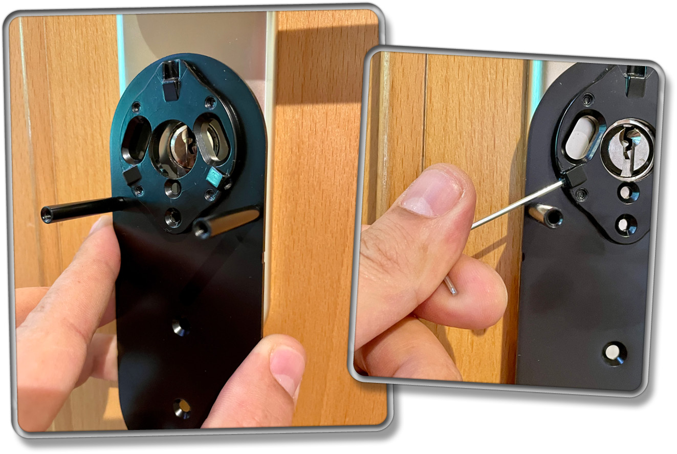 Wenn der Zylinder 3 mm übersteht, solltet ihr das Aqara U200 anschrauben