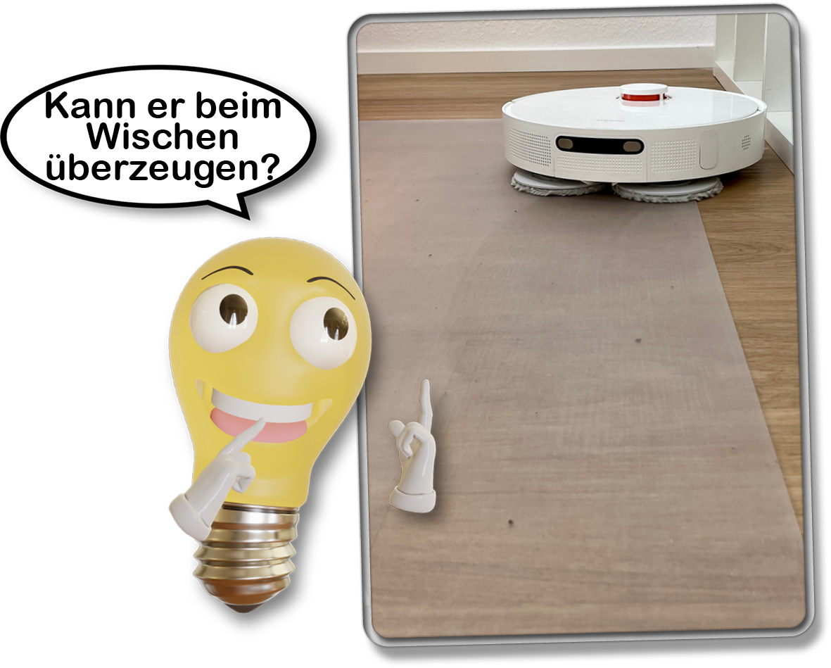 Wir haben uns die Wischfunktion des Xiaomi X20+ angeschaut