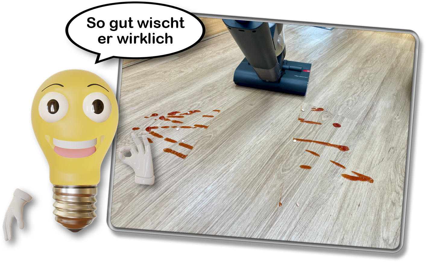 Wir haben uns die Wischleistung des Akkuwischers genau angeschaut