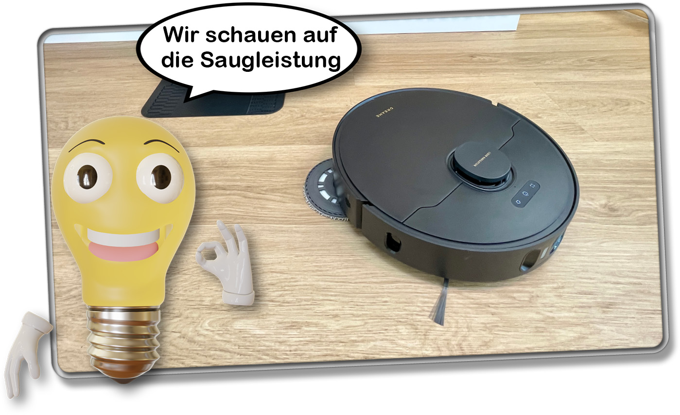 Wir schauen uns die Saugleistung ganz genau an