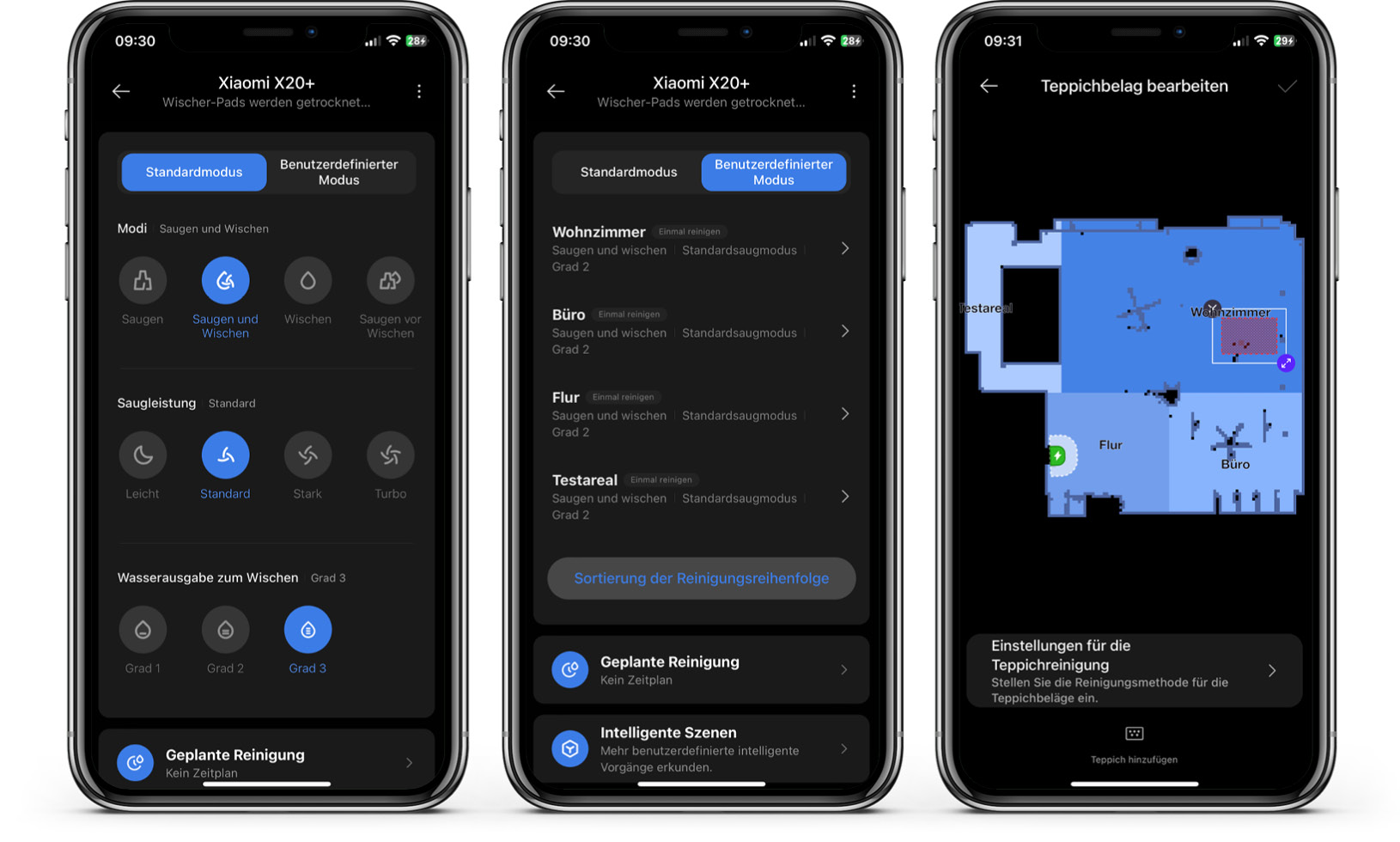 Xiaomi X20+ - App - Reinigung
