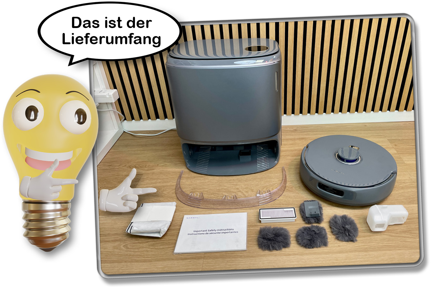 Das ist der Lieferumfang des Narwal Freo Z Ultra