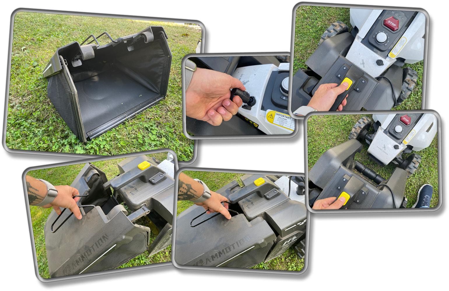 Das ist der optinal erhältliche Laubsammelkorb