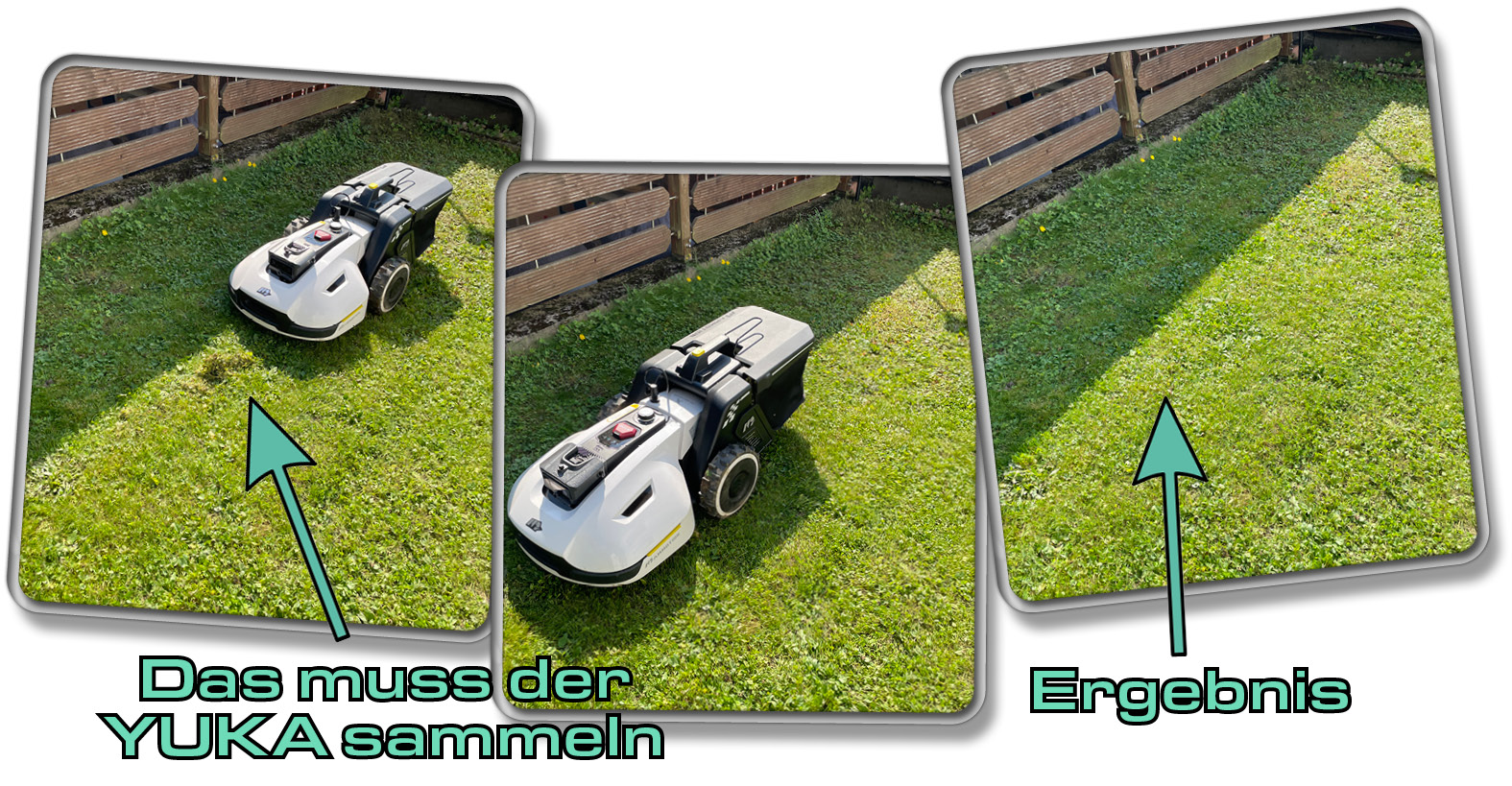 Der Laubsammelkorb des YUKA funktioniert tadellos