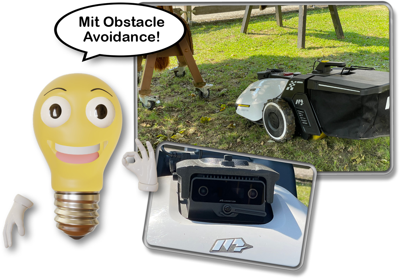 Der Mammotion YUKA besitzt eine Obstacle Avoidance