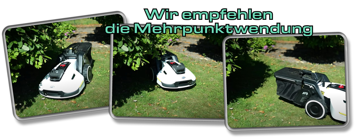 Der YUKA wendet entweder auf der Stelle, oder über mehrere Punkte