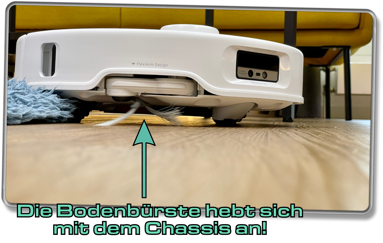 Die Anhebefunktion des Chassis sollte wirklich nur auf Langfloorteppichen-angewendet werden