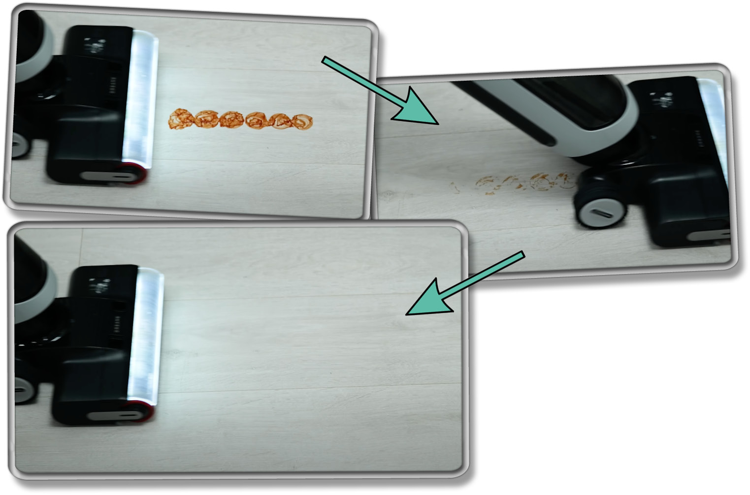 Dreame H14 Pro - Die gemessene Reinigungleistung bei getrocknetem Ketchup