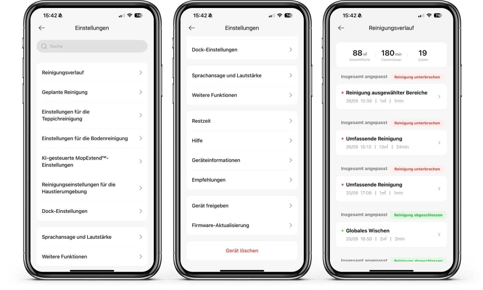 Dreame L10s Ultra Gen 2 - App - Einstellungen