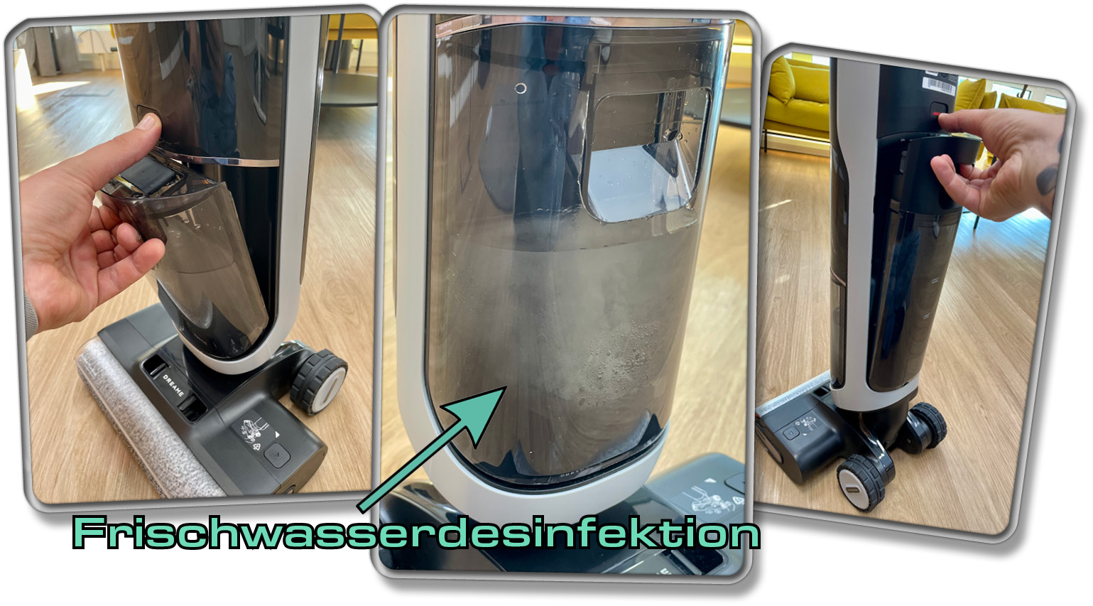 Im Inneren des Frischwassertanks steckt eine elektrolytische Frischwasserdesinfektion