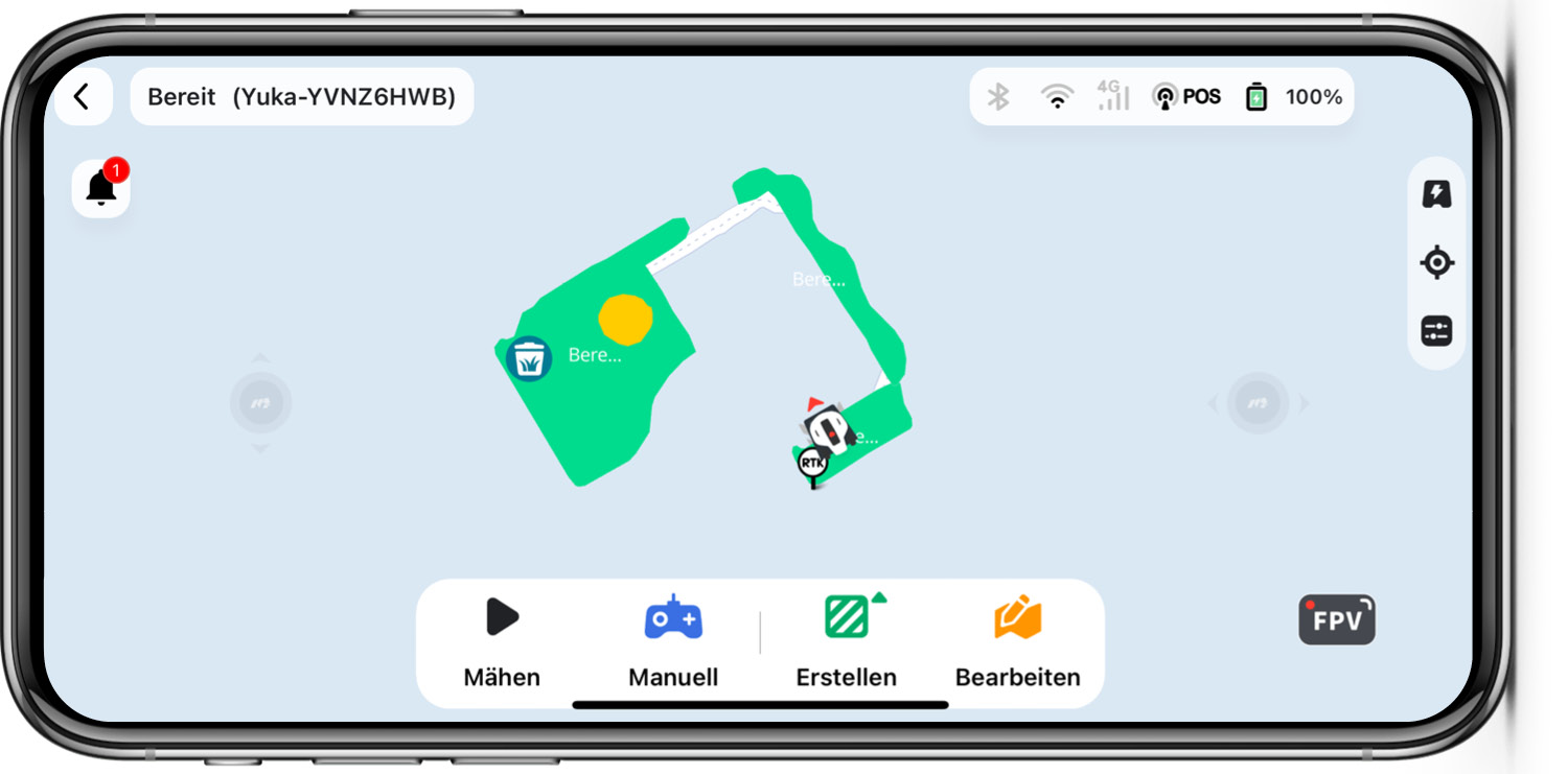 Mammotion YUKA - App - Karte