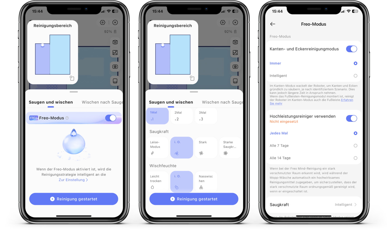 Narwal Freo Z Ultra - App - Reinigung