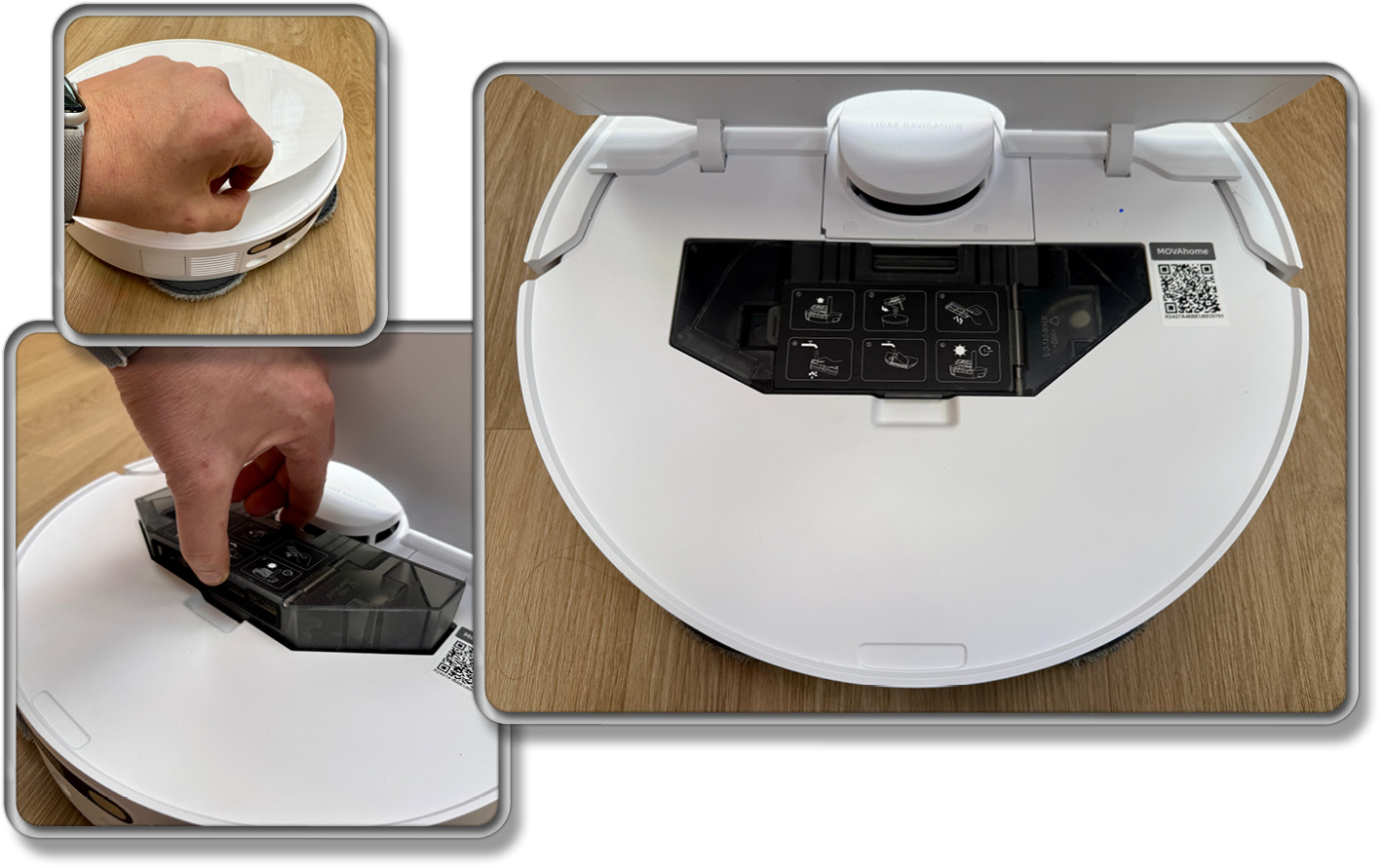 Das findet man im Inneren, wenn man die Haube aufklappt