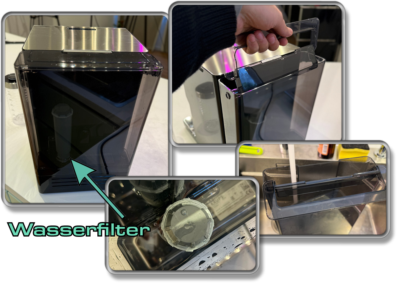 Das ist der 3 Liter große Wassertank des Krups Intuition Experience+