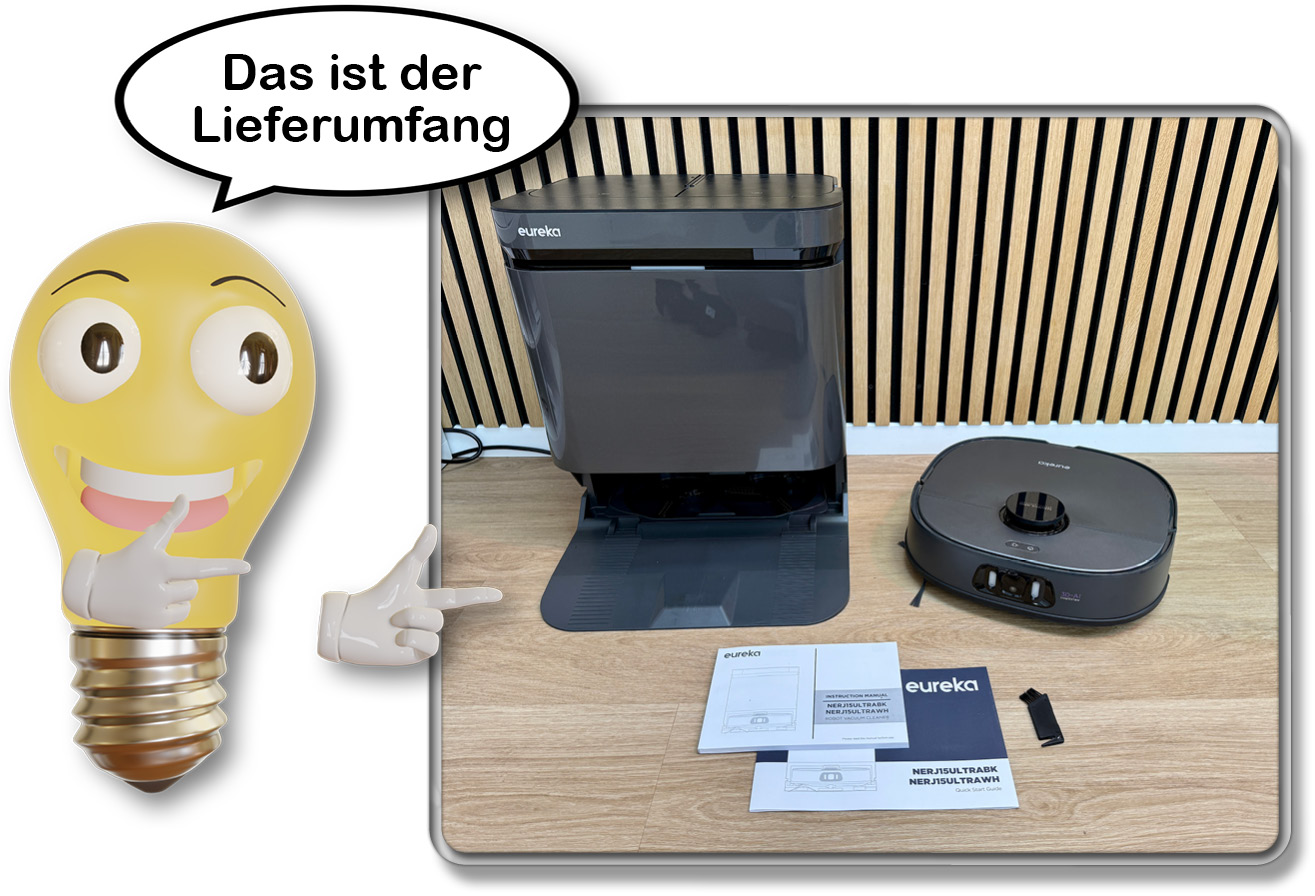 Das ist der Lieferumfang des Eureka J15 Pro Ultra