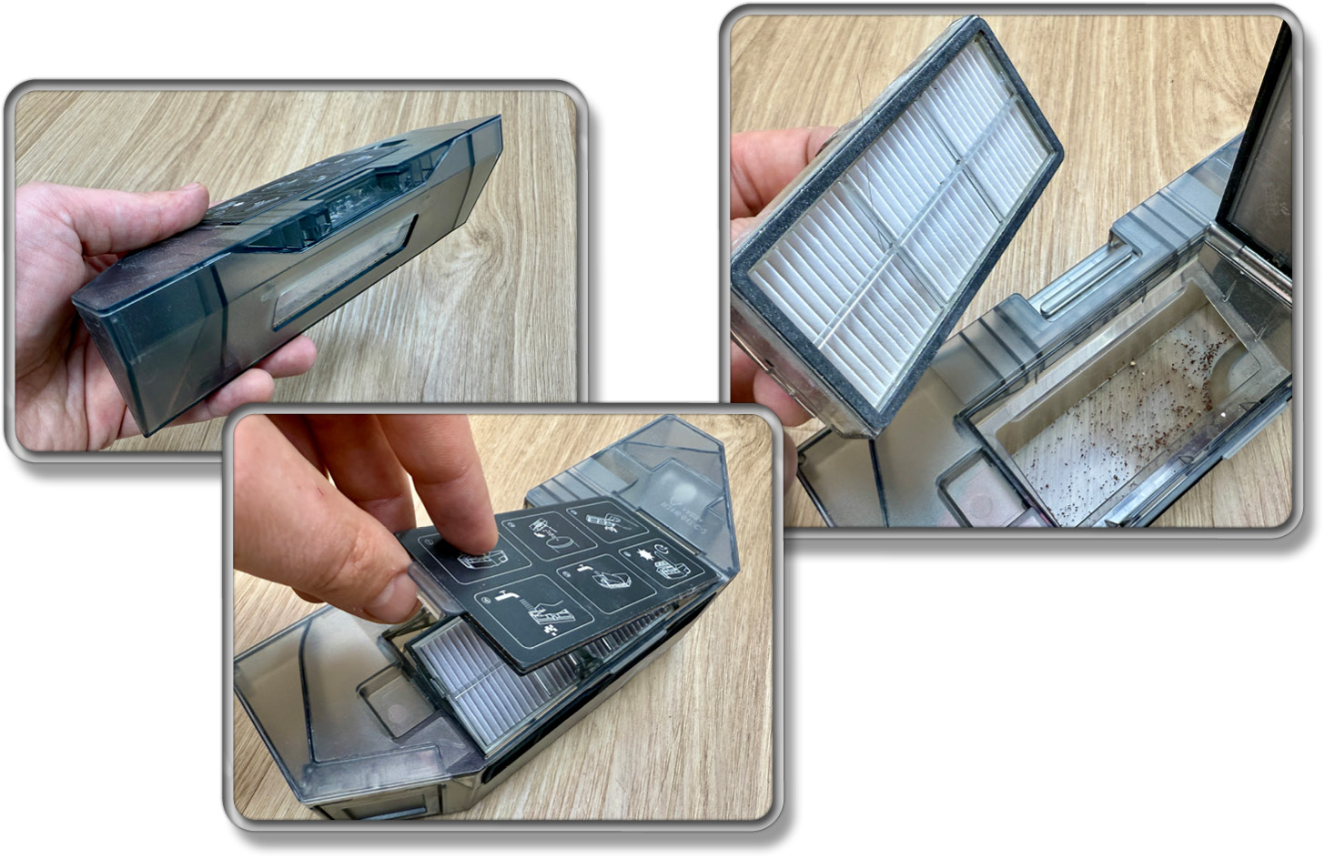 Das ist der Staubbehälter vom Mova E30 Ultra