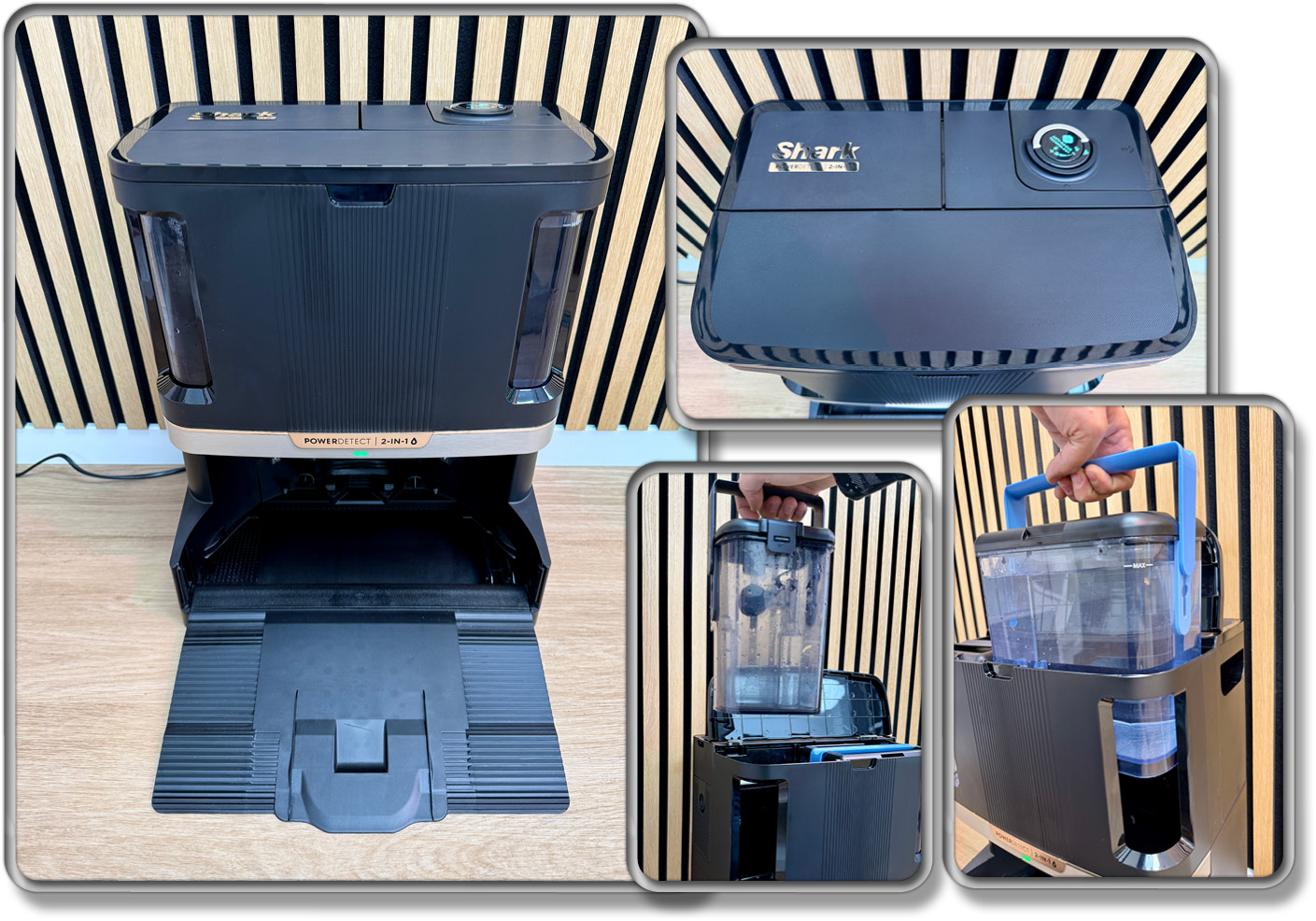 Das ist die Reinigungsstation des Shark PowerDetect NeverTouch 2-in-1