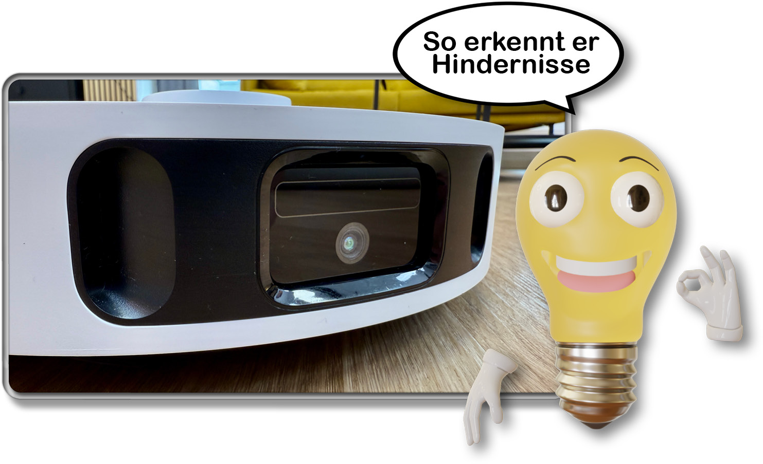 Der Mova E30 Ultra verfügt über eine Obstacle Avoidance in der Front