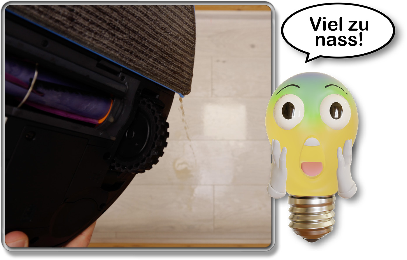 Der Shark PowerDetect hat das Testareal regelrecht überschwämmt