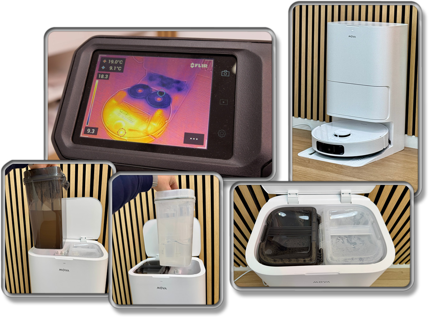 Die Moppwäsche wird mit kaltem Wasser durchgezogen