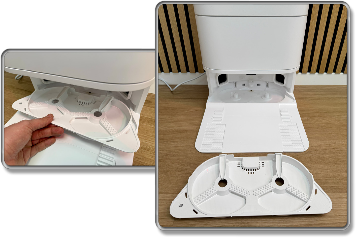 Die Waschschale des Mova E30 Ultra kann entnommen werden