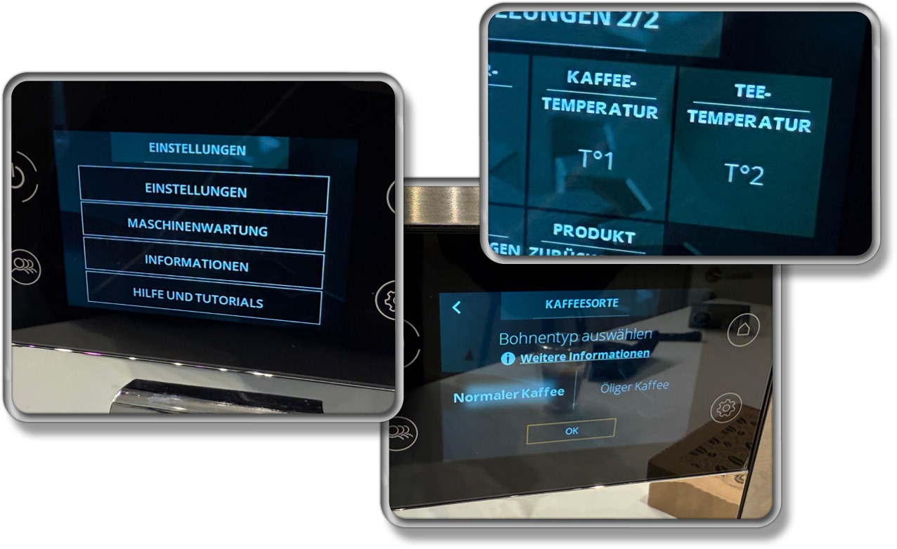 In den Einstellungen kann man getränkeübergreifende Anpassungen vornehmen