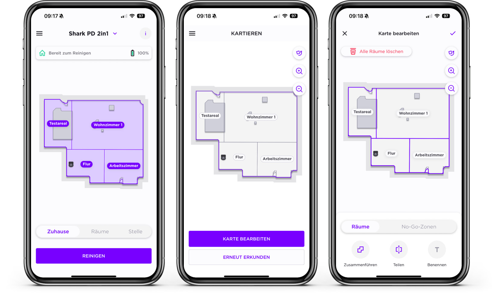 Shark PowerDetect NeverTouch 2-in-1 - App - Karte