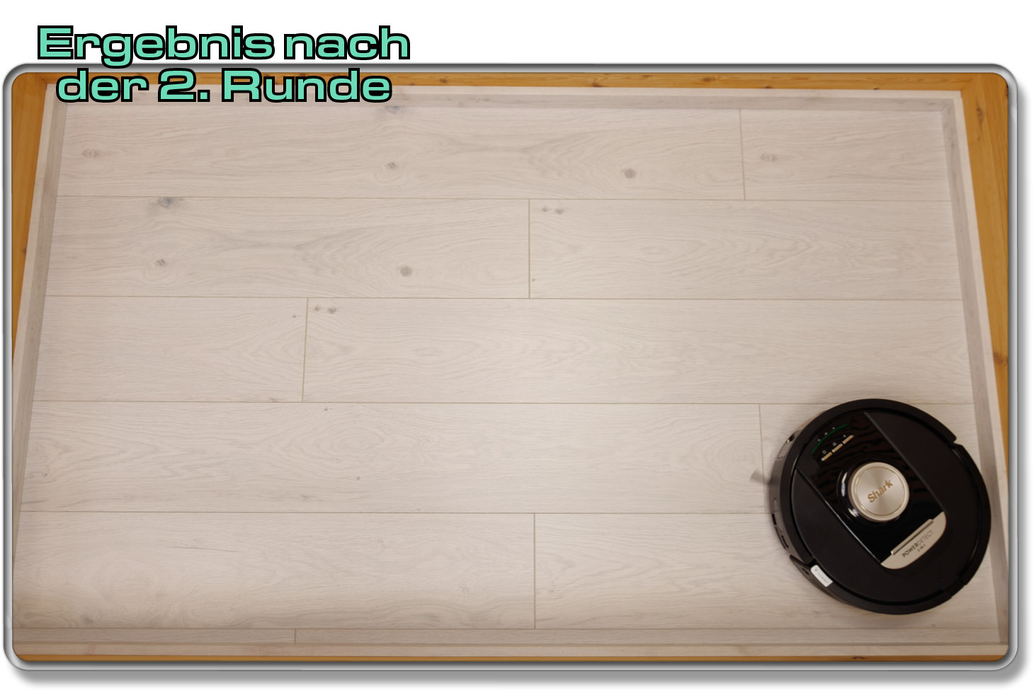 Shark PowerDetect NeverTouch 2-in-1 - Die gemessene Saugleistung auf Hartboden - 2. Runde