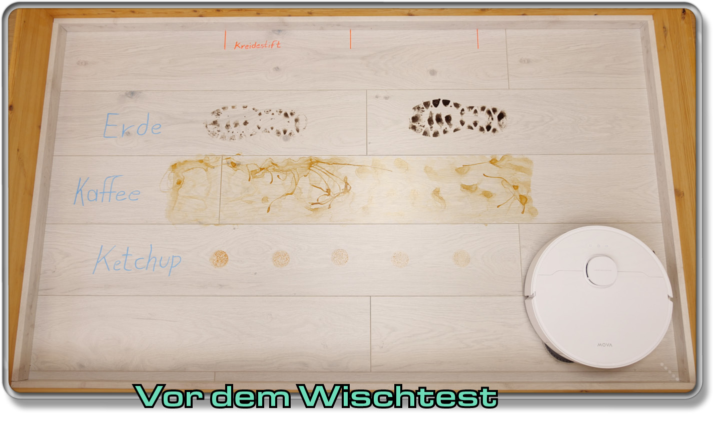 So sieht das Areal vor dem Wischtest aus