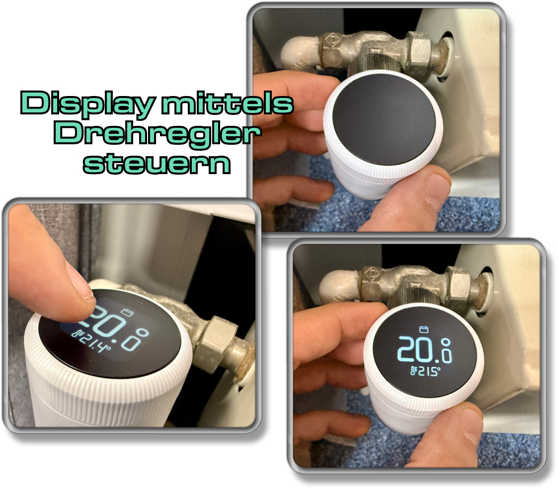 Über den Drehregler lässt sich das Thermostat steuern