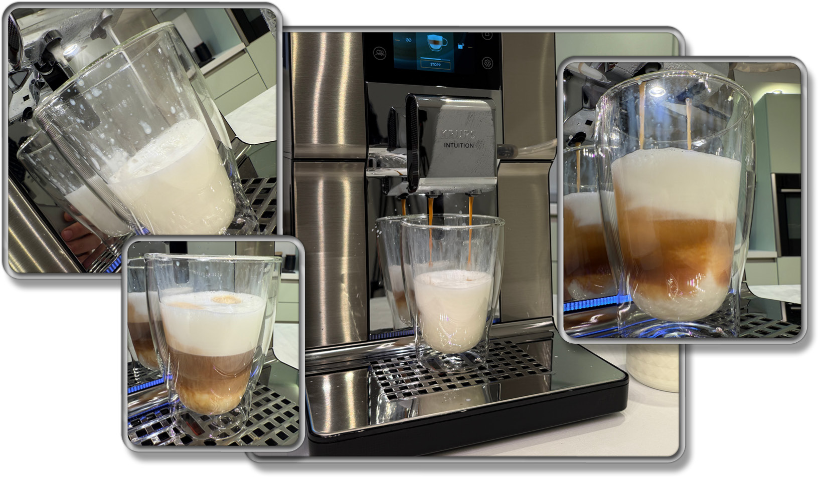 Wir bereiten einen Cappuccino vor