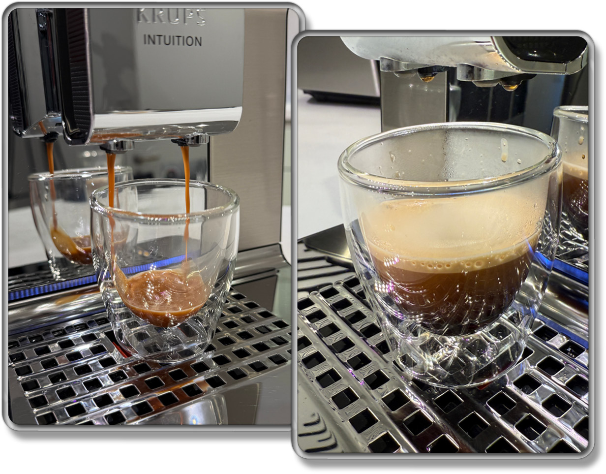 Wir bereiten einen Espressi zu