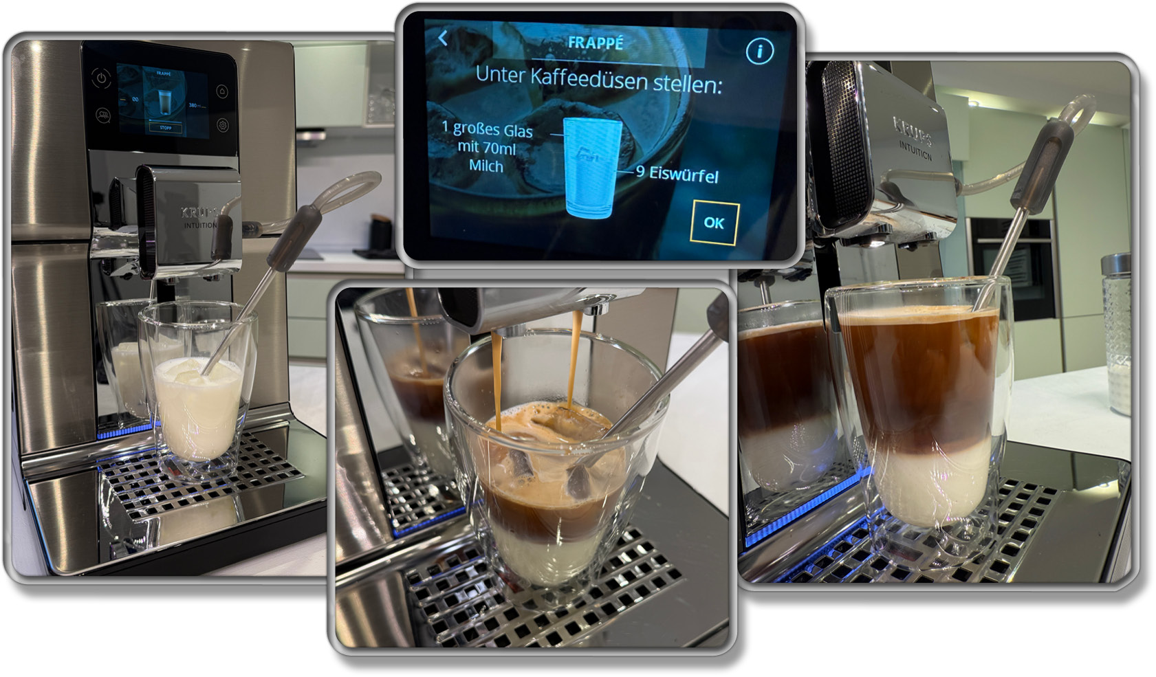 Wir haben einen Frappe zubereitet