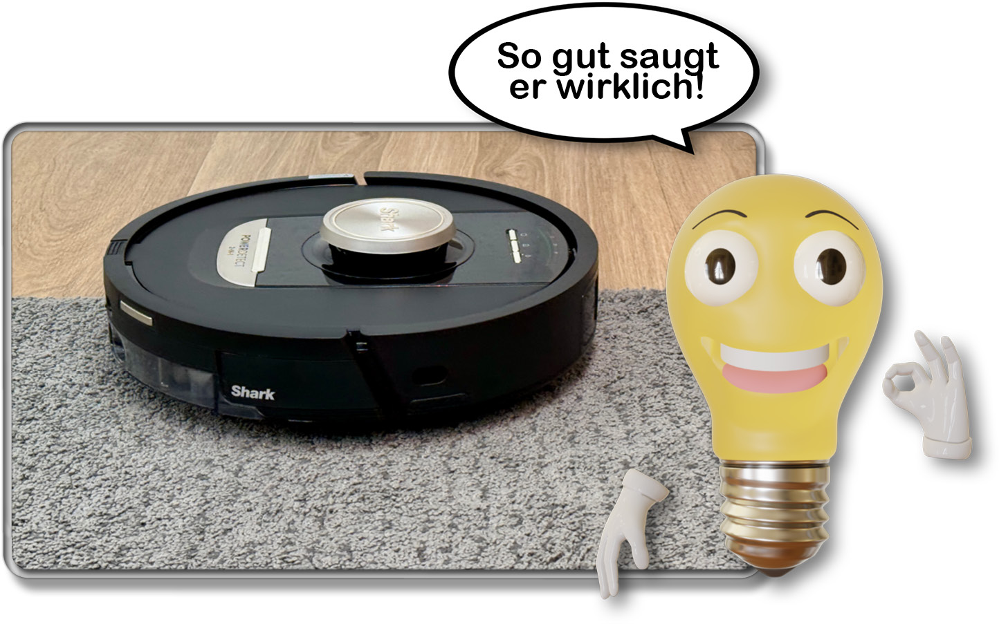 Wir haben uns die Saugleistung des Shark PowerDetect NeverTouch 2-in-1 genau angeschaut