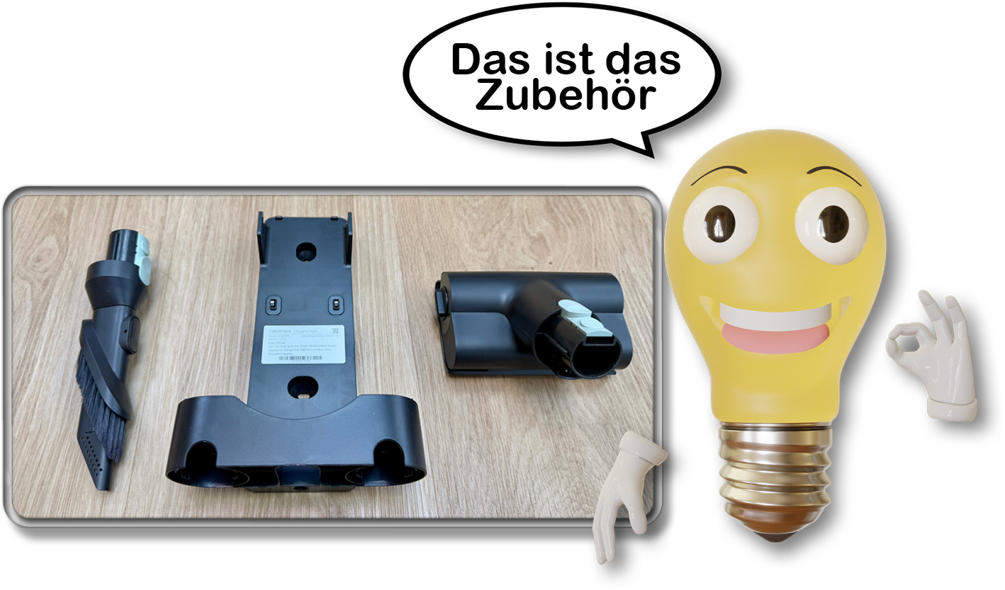 Das liegt an Zubehör bei