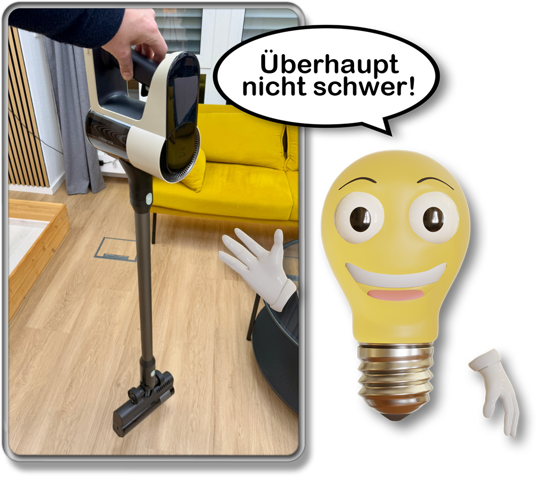 Der Roborock H5 ist nicht schwer und somit gut zu führen