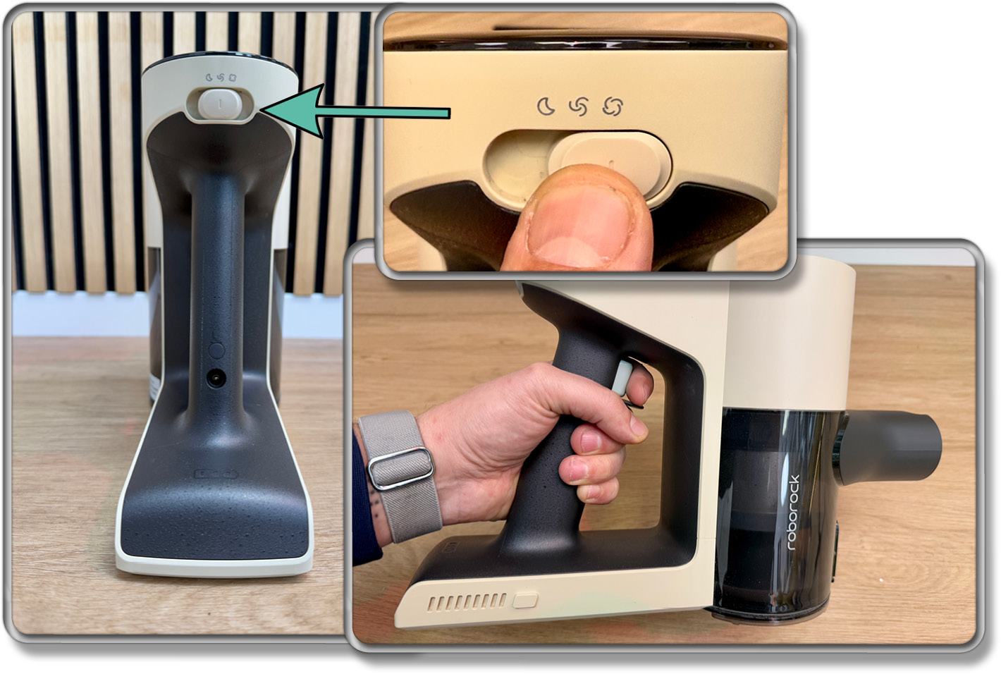 Die Bedienung ist kinderleicht zu verstehen und ein Merkmal des Roborock H5 Akkustaubsaugers