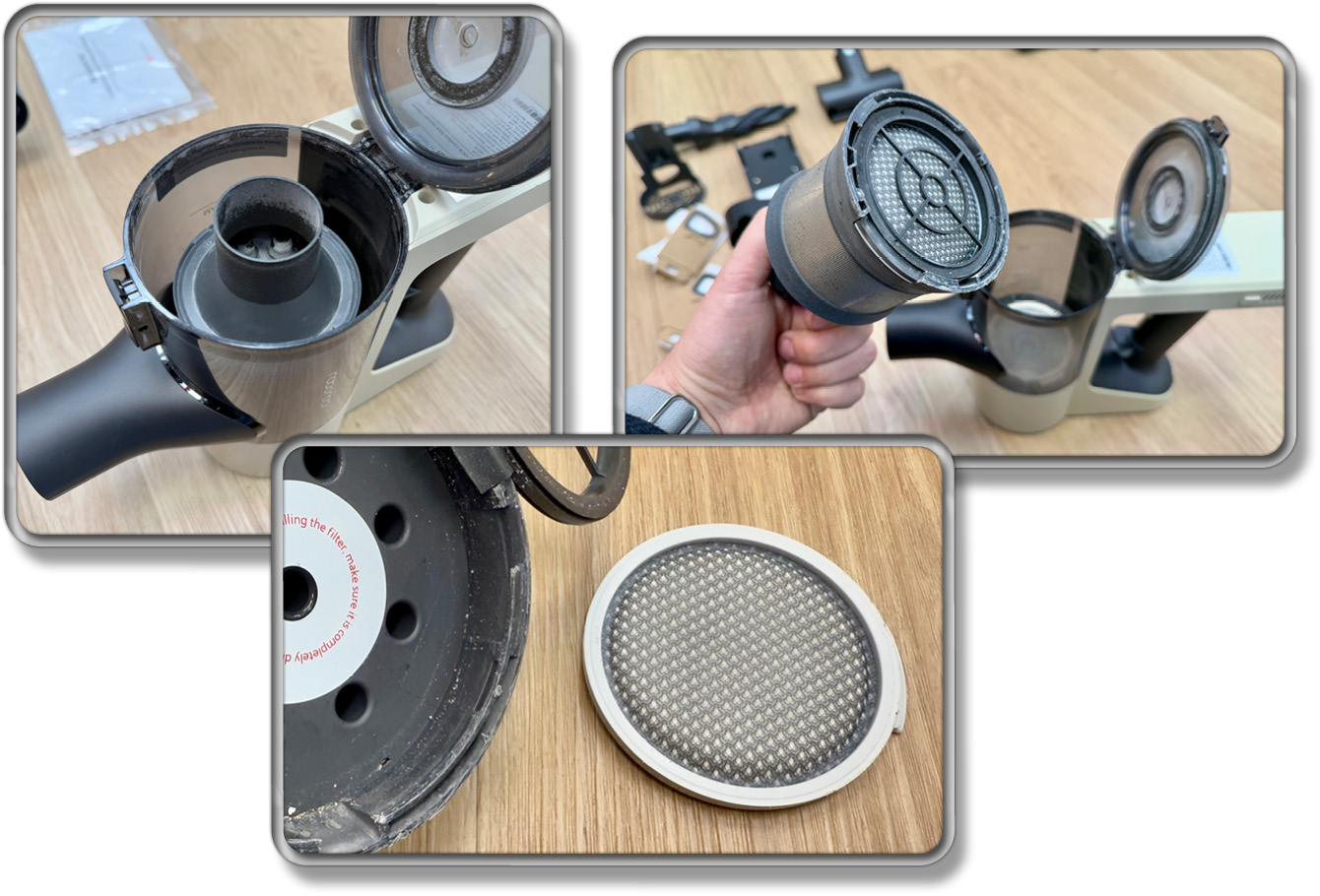 Hier sitzen die Filter des Roborock H5