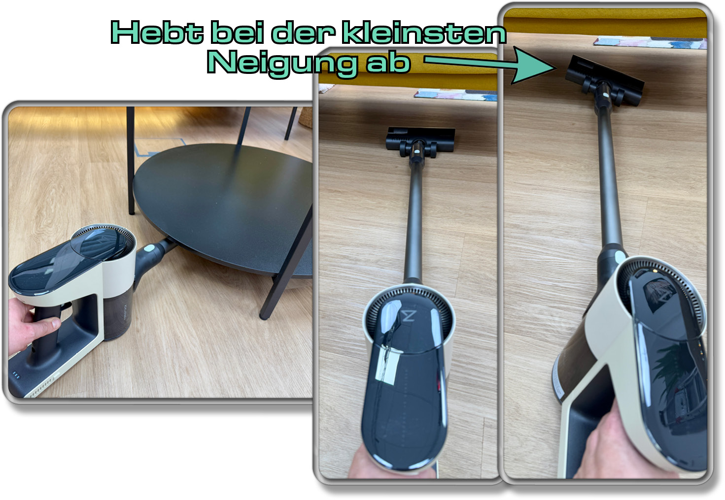 Unter Möbeln lässt sich, zumindest im geraden Zustand, mit dem Roborock H5 gut reinigen