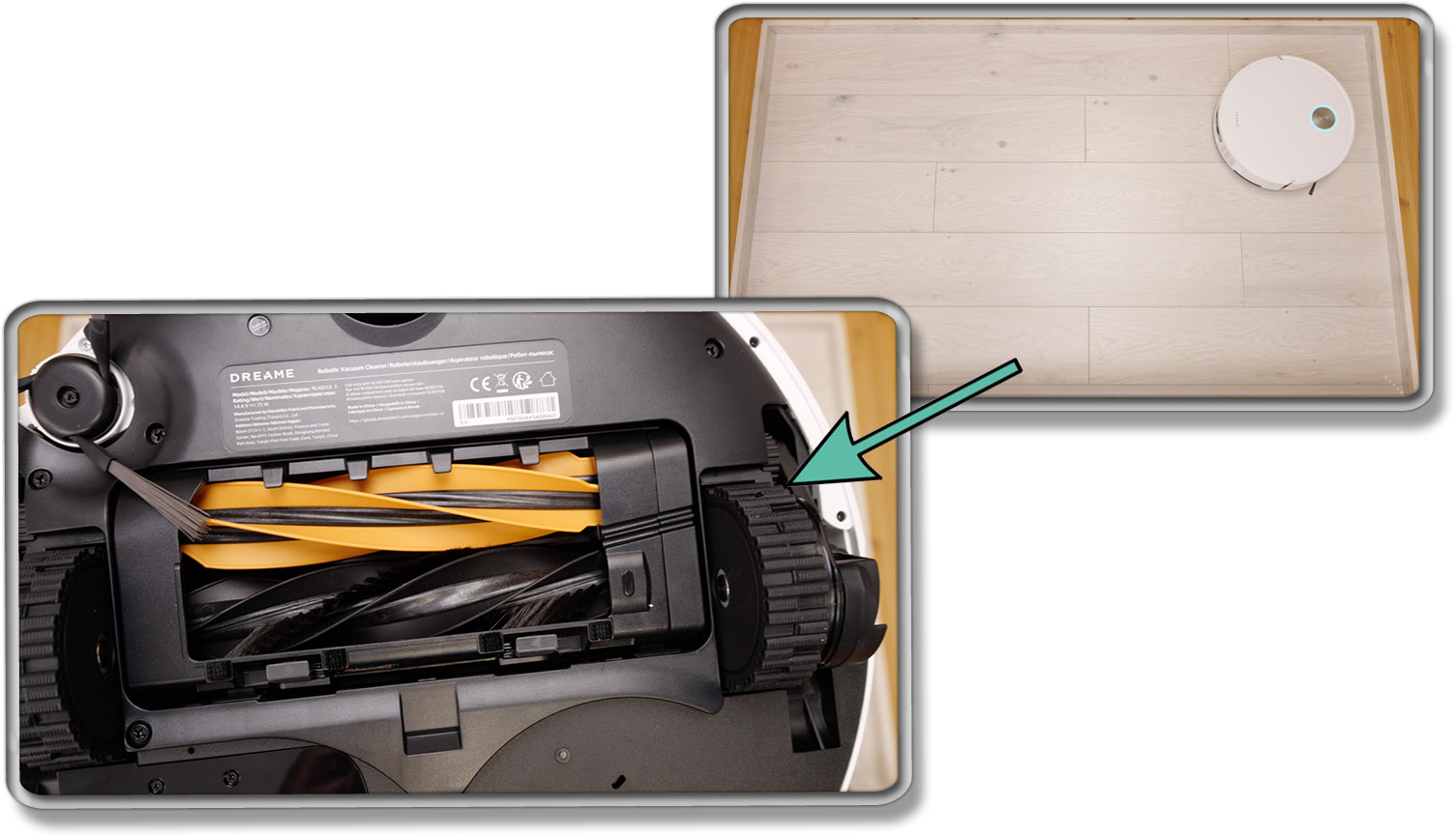 Das Saugergebnis auf Laminat