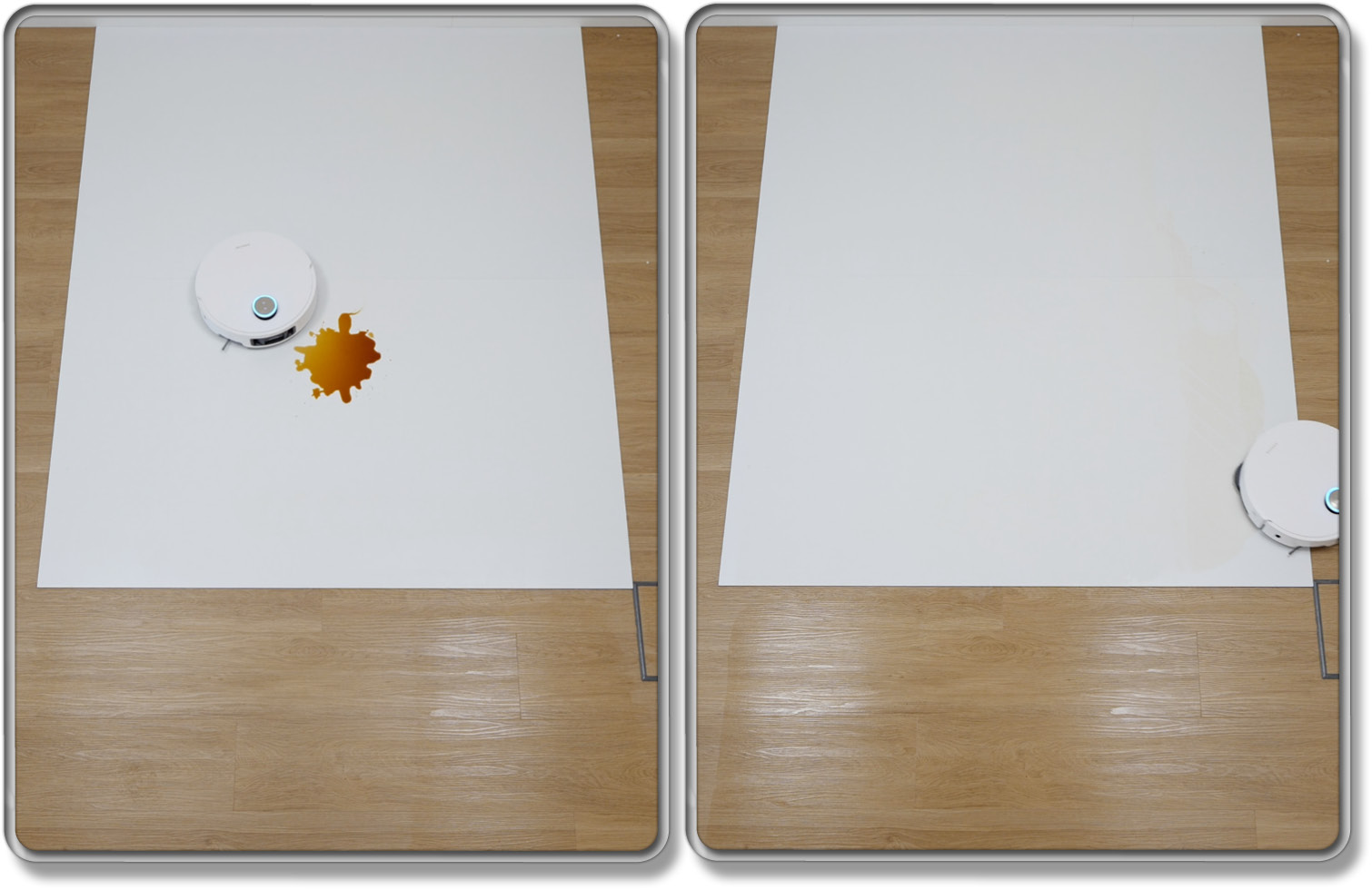 Der Dreame X50 Ultra Complete kann flüssige Verschmutzung erkennen und seine Reinigungsstrategie anpassen