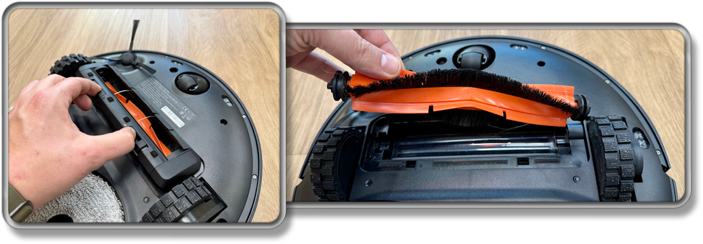 Die Bodenbürste kann herausgeholt werden