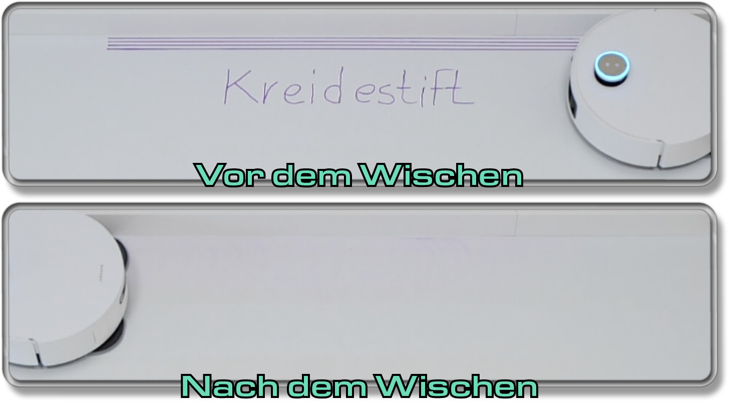 Die Randreinigung mit dem ausfahrbaren Wischmopps funktioniert beim Dreame X50 Ultra Complete tadellos
