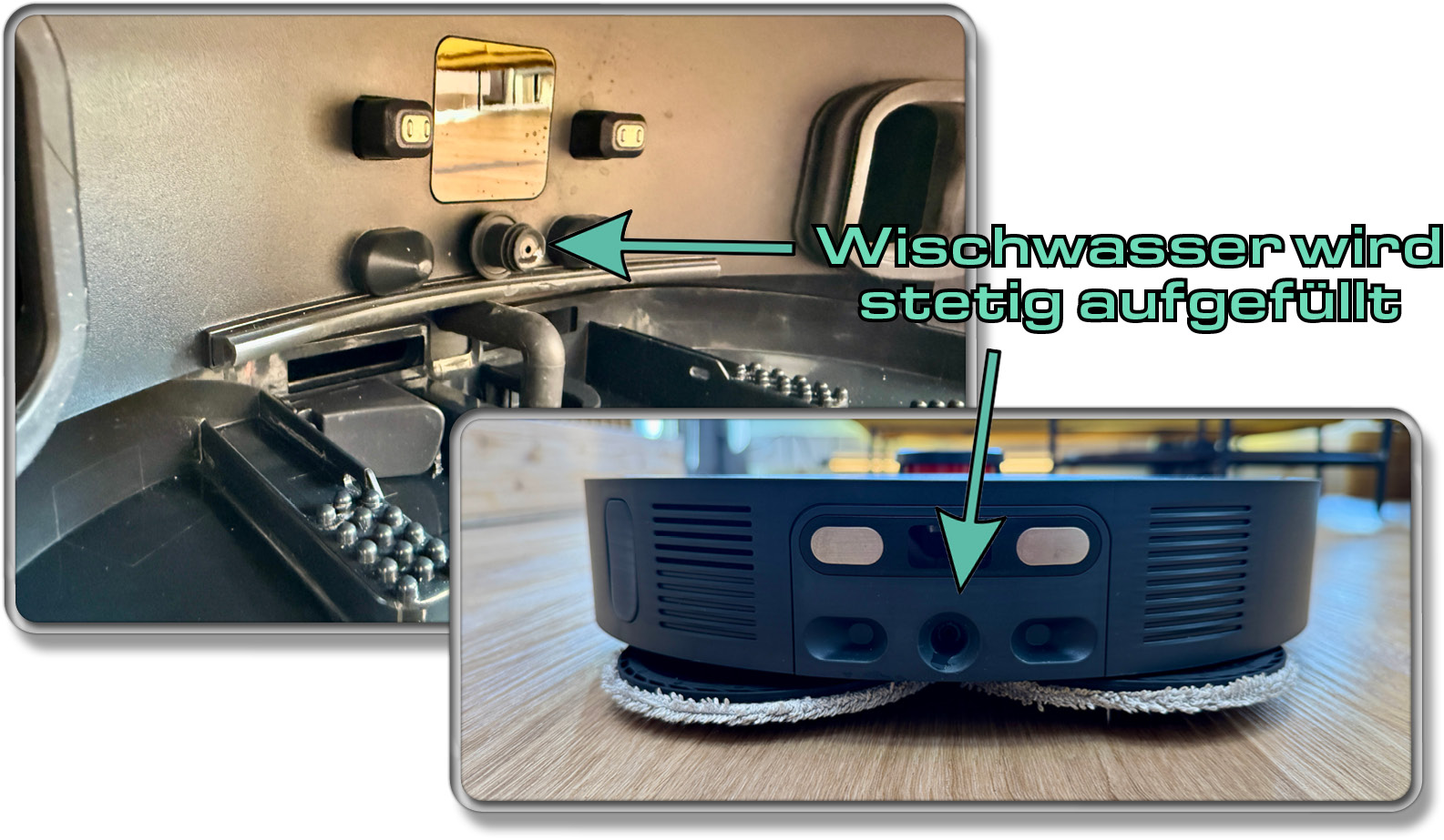 Die Station des Xiaomi X20 Max füllt stetig dessen Wassertank auf