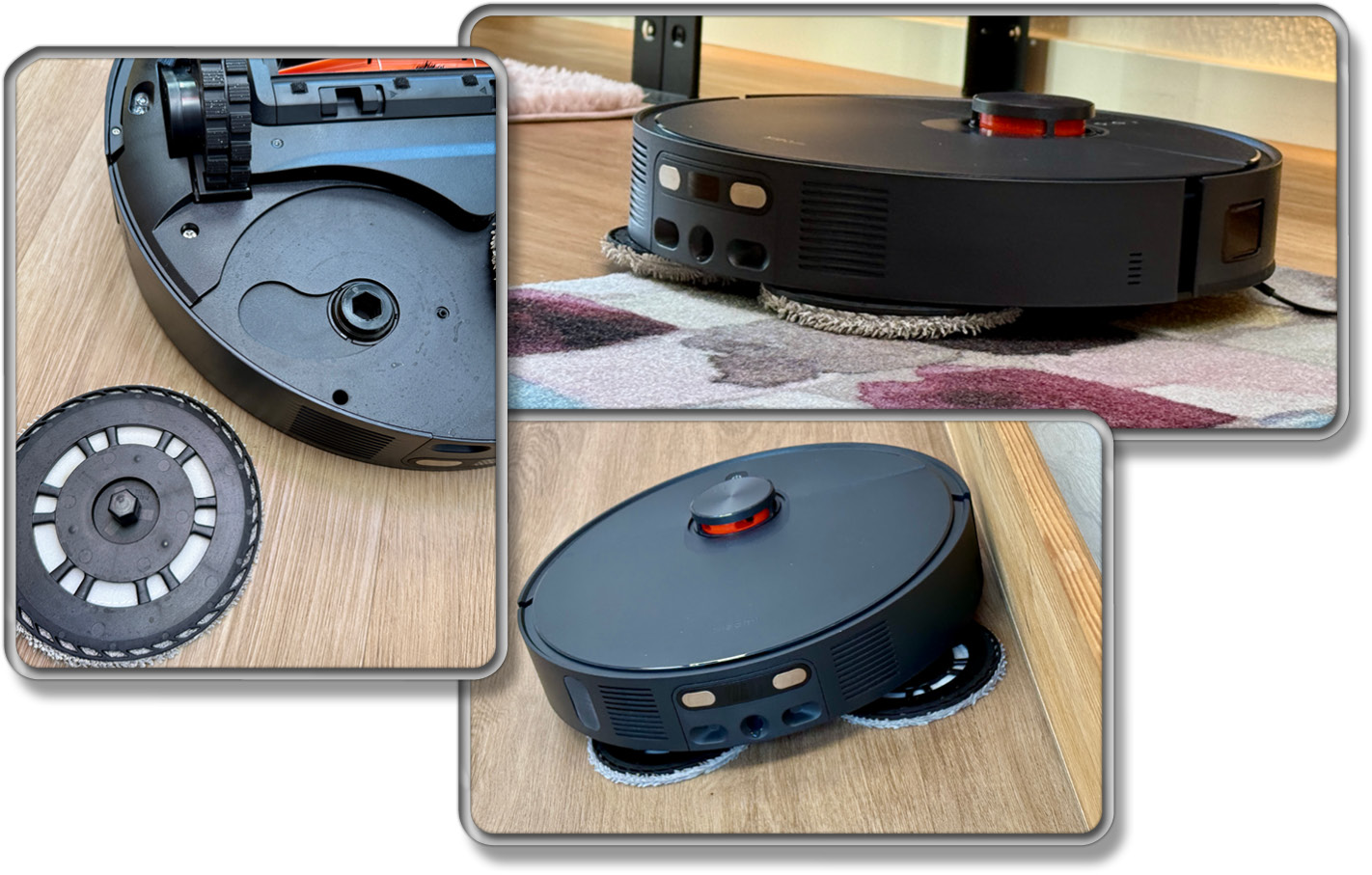 Die WIschmopps des Xiaomi X20 Max können ausgefahren und angehoben werden