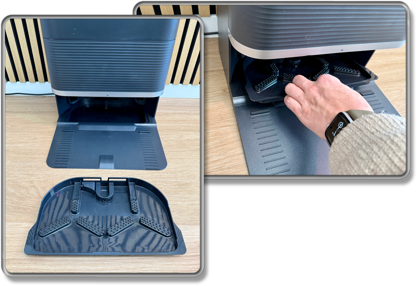 Die Waschschale kann für die manuelle Reinigung entnommen werden