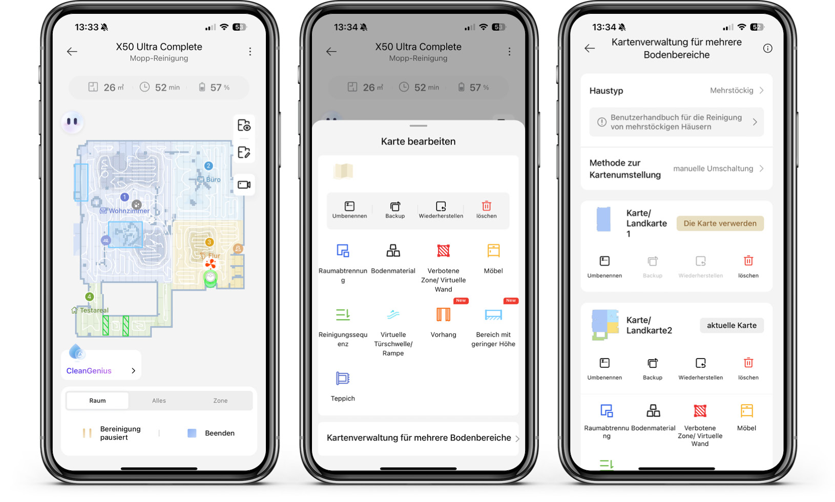Dreame X50 Ultra Complete - App - Karte