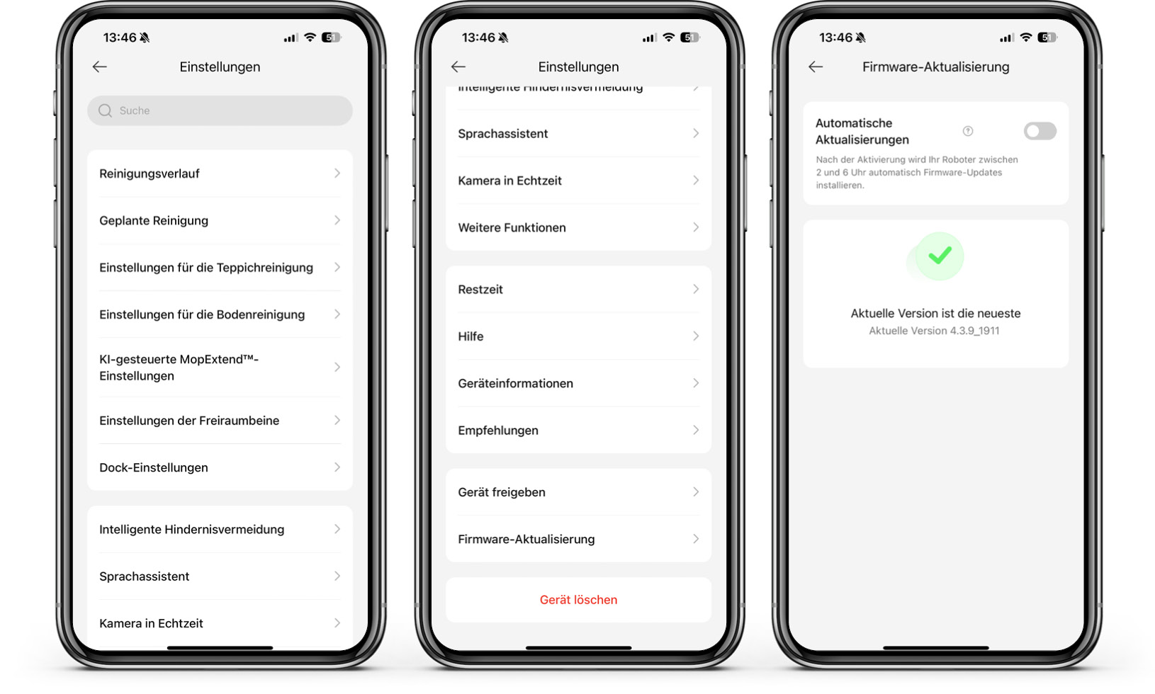 Dreame X50 Ultra Complete - App - Weitere Einstellungen